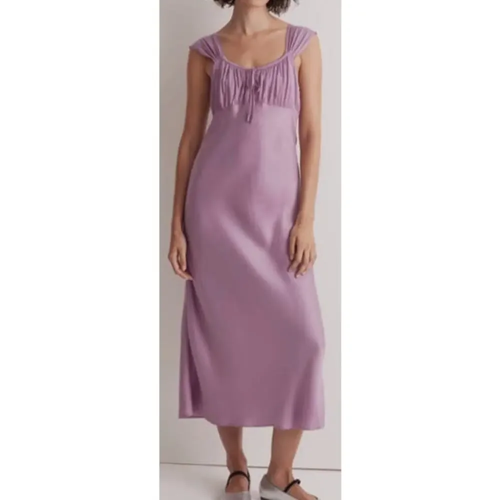 Madewell Square Neck Sleeveless Chic Party Trendy Midi Dress US Women's 2 New
